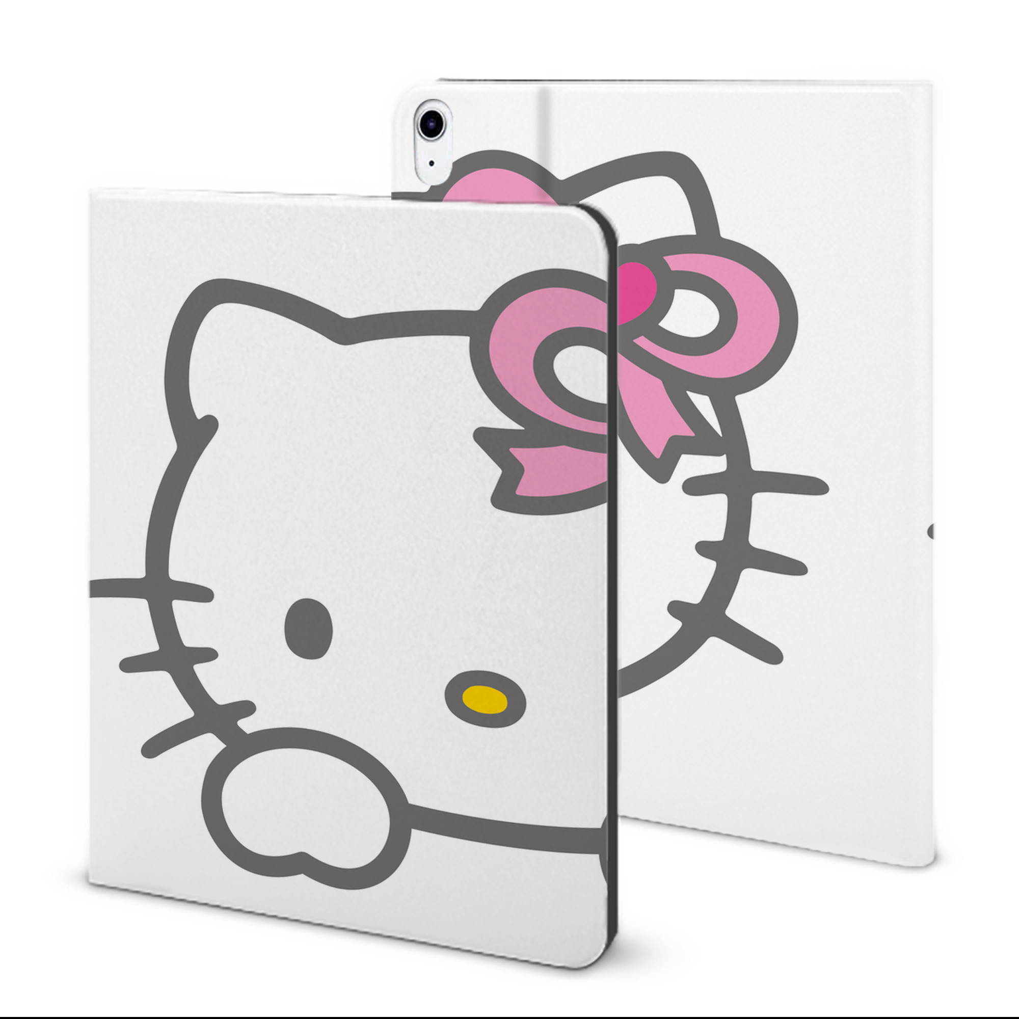（画像用） Hello Kitty ハローキティ IPad ケース ブック型 PUレザー TPU 耐衝撃 軽量 薄型 ペン収納なし 全面保護 IPad 各モデル対応